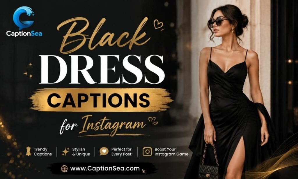 Black Dress Captions for Instagram