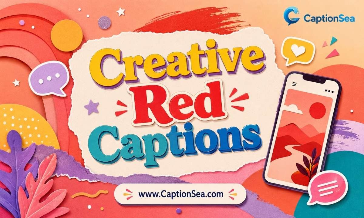 Creative Red Captions