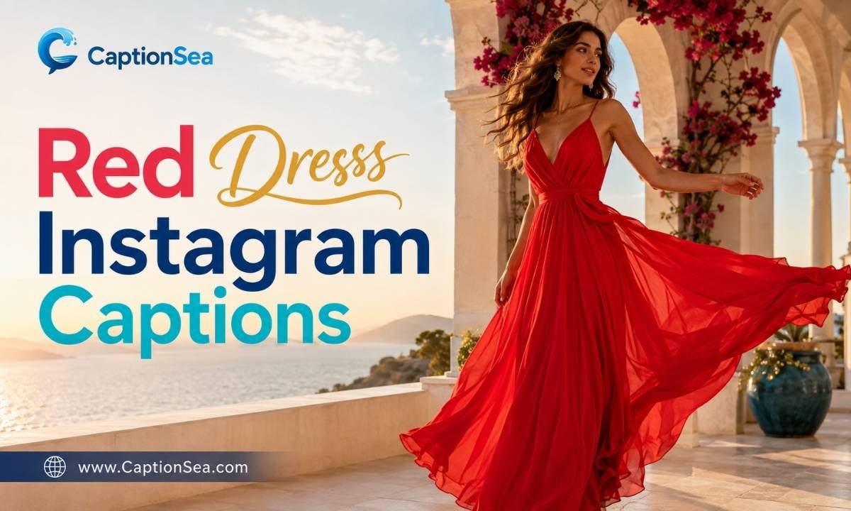 Red Dress Instagram Captions