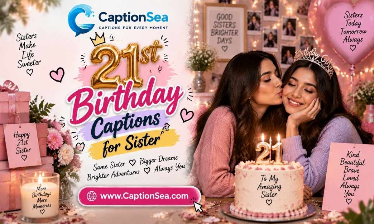 21st Birthday Captions for Sister
