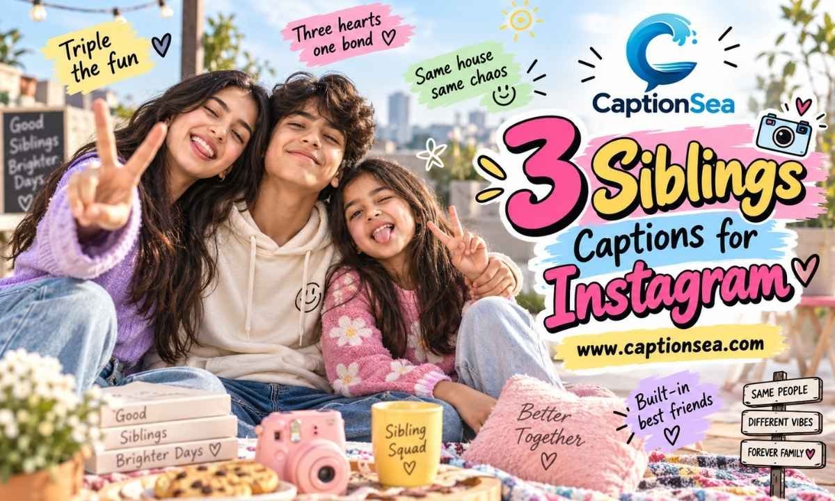 3 Siblings Captions for Instagram