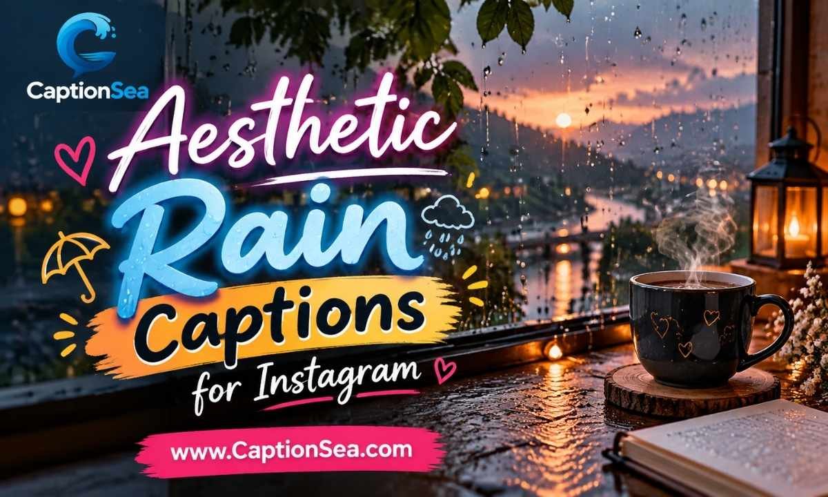 Aesthetic Rain Captions