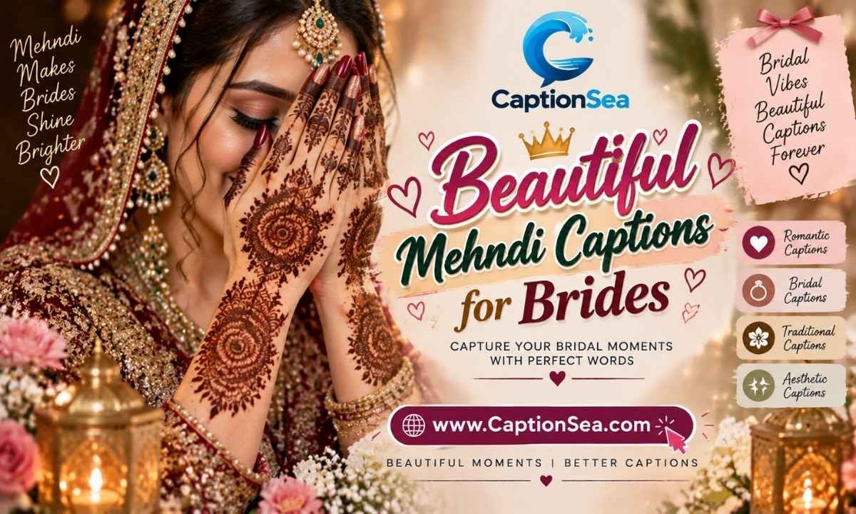 Beautiful Mehndi Captions for Brides