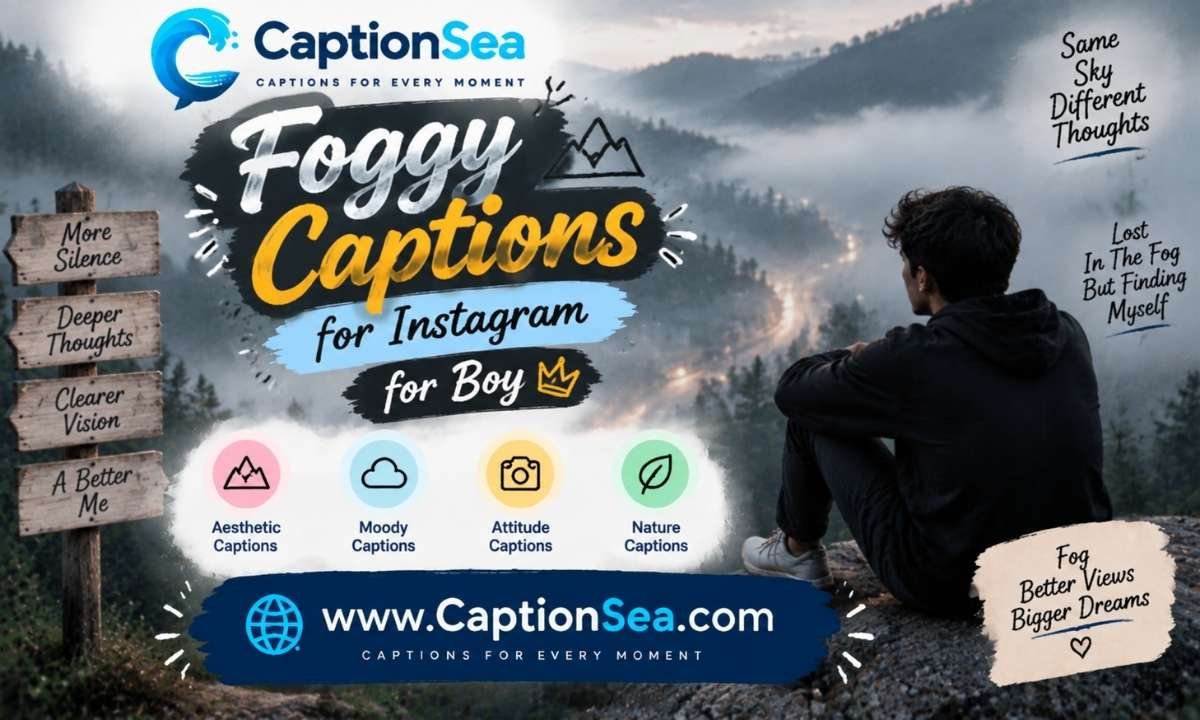Foggy Captions for Instagram for Boy