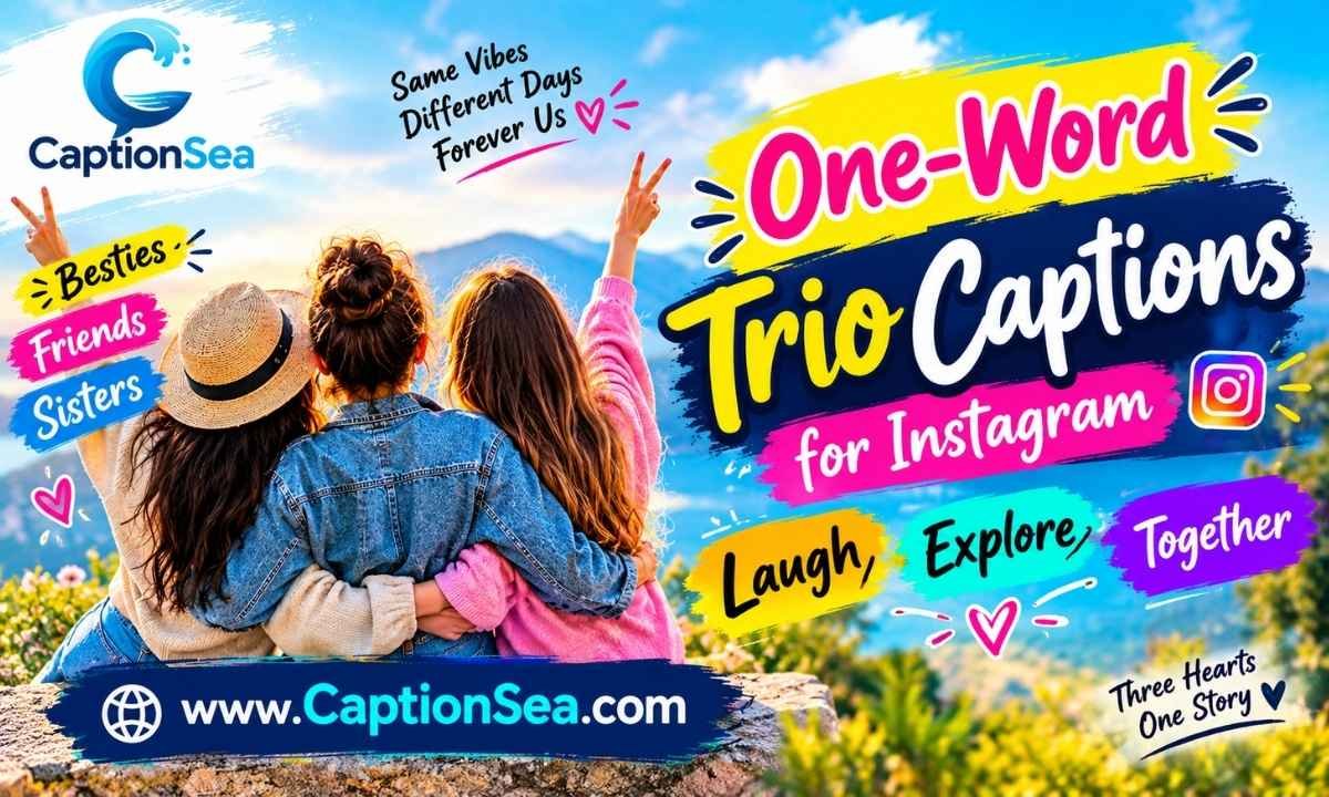 One-Word Trio Captions for Instagram