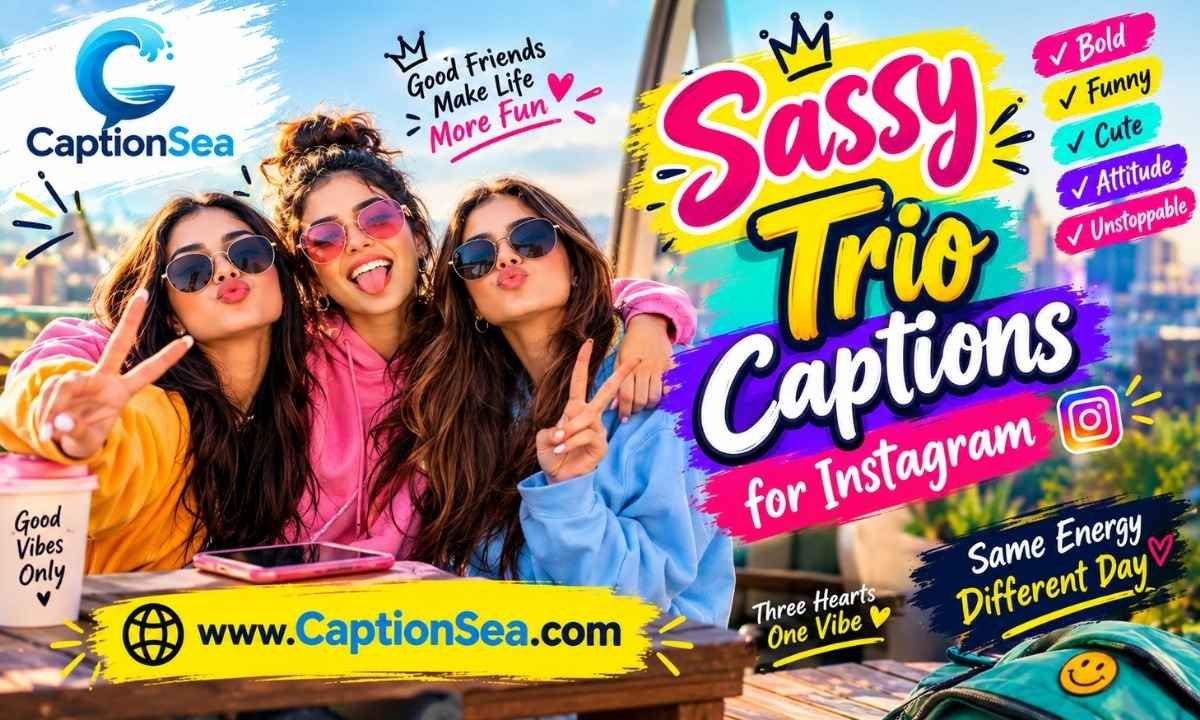 Sassy Trio Captions for Instagram