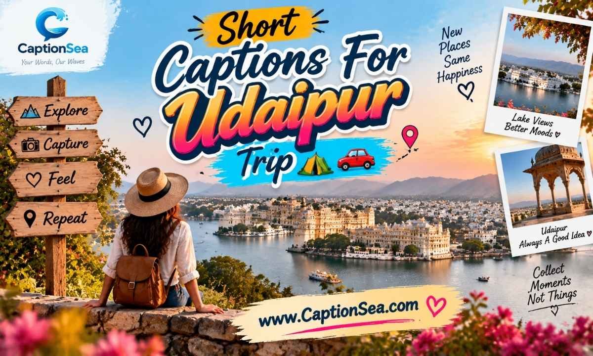 Short Captions For Udaipur Trip 🏕️🚗