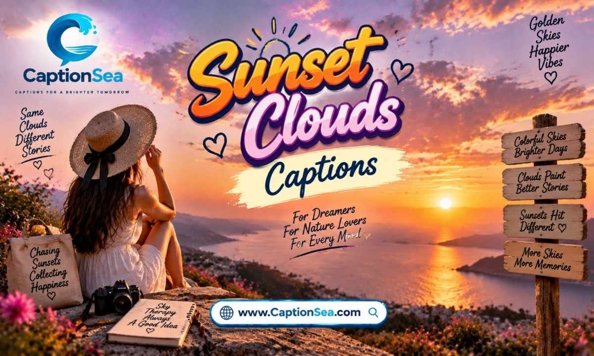 Sunset Clouds Captions