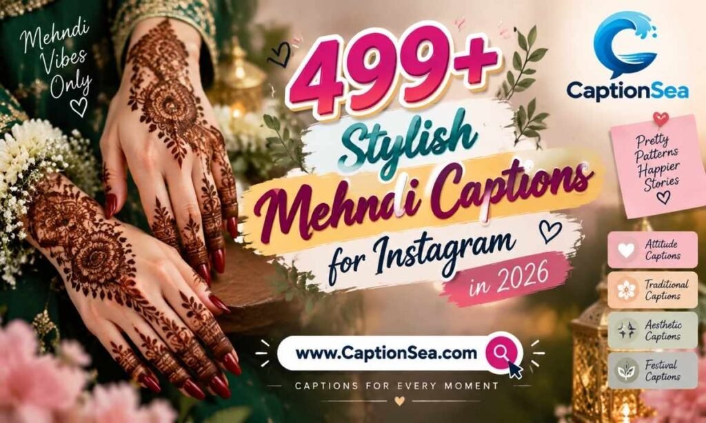 499+ Stylish Mehndi Captions for Instagram in 2026