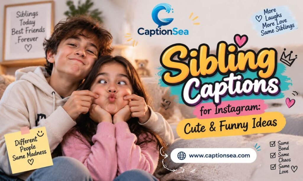 Sibling Captions for Instagram Cute & Funny Ideas