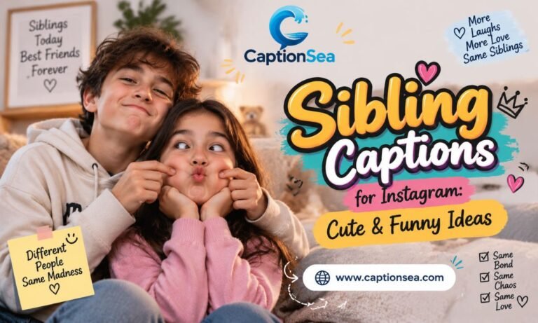 Sibling Captions for Instagram Cute & Funny Ideas